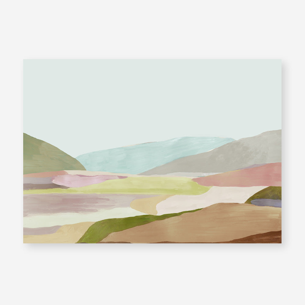 Shop Hills of Light I Art Print a painted abstract themed wall art print from The Print Emporium wall artwork collection - Buy Australian made fine art painting style poster and framed prints for the home and your interior decor room, TPE-PC-RF345-AP
