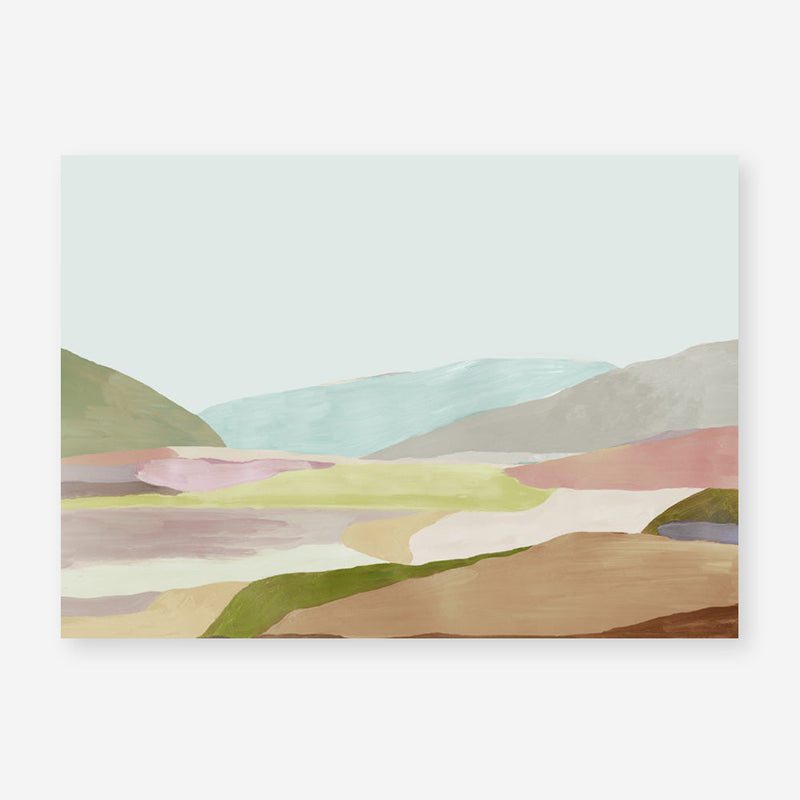 Shop Hills of Light I Art Print a painted abstract themed wall art print from The Print Emporium wall artwork collection - Buy Australian made fine art painting style poster and framed prints for the home and your interior decor room, TPE-PC-RF345-AP