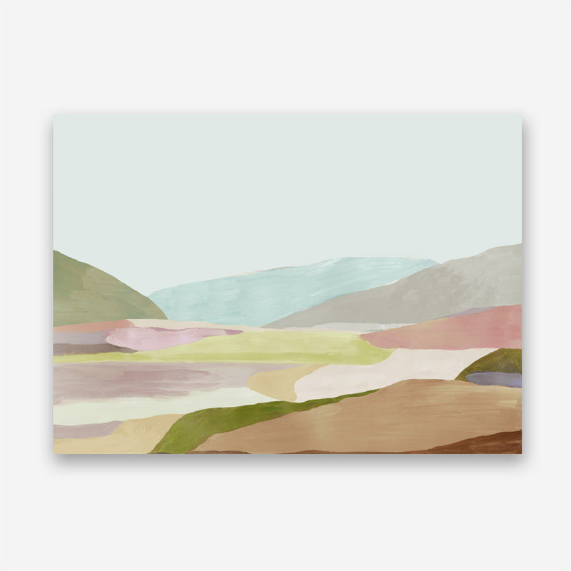 Shop Hills of Light I Canvas Print a painted abstract themed framed canvas wall art print from The Print Emporium artwork collection - Buy Australian made fine art painting style stretched canvas prints for the home and your interior decor space, TPE-PC-RF345-CA-35X46-NF