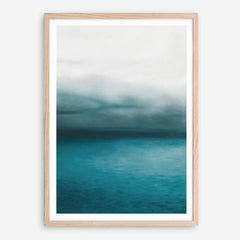 Shop Horizon Art Print a teal aqua abstract toned abstract coastal themed painted wall art print from The Print Emporium wall artwork collection - Buy Australian made fine art painting style poster and framed prints for the home and your interior decor room, TPE-045-AP