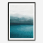 Shop Horizon Art Print a teal aqua abstract toned abstract coastal themed painted wall art print from The Print Emporium wall artwork collection - Buy Australian made fine art painting style poster and framed prints for the home and your interior decor room, TPE-045-AP