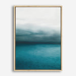 Shop Horizon Canvas Print a teal aqua abstract coastal themed painted framed canvas wall art print from The Print Emporium artwork collection - Buy Australian made fine art painting style stretched canvas prints for the home and your interior decor space, TPE-045-CA-35X46-NF