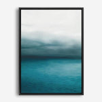 Shop Horizon Canvas Print a teal aqua abstract coastal themed painted framed canvas wall art print from The Print Emporium artwork collection - Buy Australian made fine art painting style stretched canvas prints for the home and your interior decor space, TPE-045-CA-35X46-NF