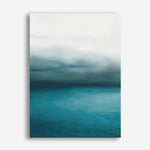Shop Horizon Canvas Print a teal aqua abstract coastal themed painted framed canvas wall art print from The Print Emporium artwork collection - Buy Australian made fine art painting style stretched canvas prints for the home and your interior decor space, TPE-045-CA-35X46-NF