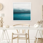 Shop Horizon (Square) Art Print a coastal themed painted wall art print from The Print Emporium wall artwork collection - Buy Australian made fine art painting style poster and framed prints for the home and your interior decor room, TPE-069-AP