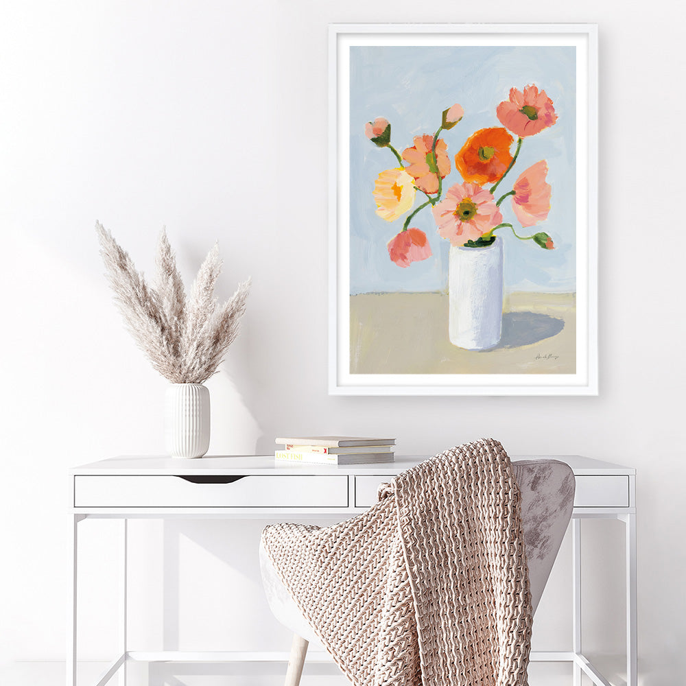 Shop Iceland Poppies Art Print a floral themed painted wall art print from The Print Emporium wall artwork collection - Buy Australian made fine art painting style poster and framed prints for the home and your interior decor room, TPE-WA-68963-AP
