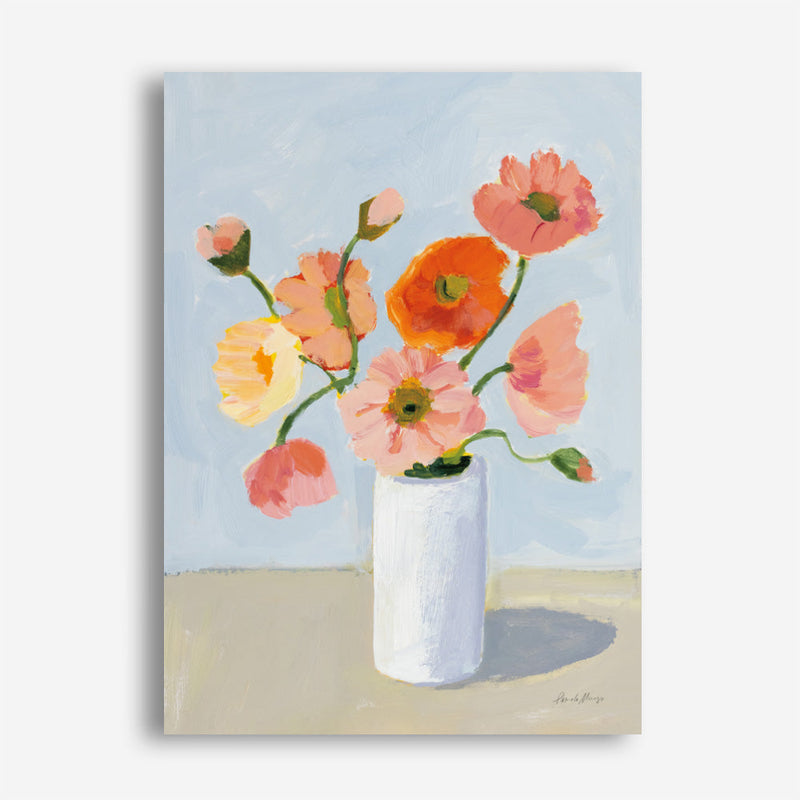 Shop Iceland Poppies Canvas Print a floral themed painted framed canvas wall art print from The Print Emporium artwork collection - Buy Australian made fine art painting style stretched canvas prints for the home and your interior decor space, TPE-WA-68963-CA-35X46-NF