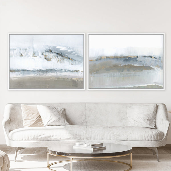 Shop Icy Snow I Canvas Print a painted abstract themed framed canvas wall art print from The Print Emporium artwork collection - Buy Australian made fine art painting style stretched canvas prints for the home and your interior decor space, TPE-PC-WZ027-CA-35X46-NF