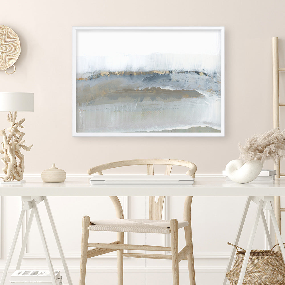 Shop Icy Snow II Art Print a painted abstract themed wall art print from The Print Emporium wall artwork collection - Buy Australian made fine art painting style poster and framed prints for the home and your interior decor room, TPE-PC-WZ028-AP