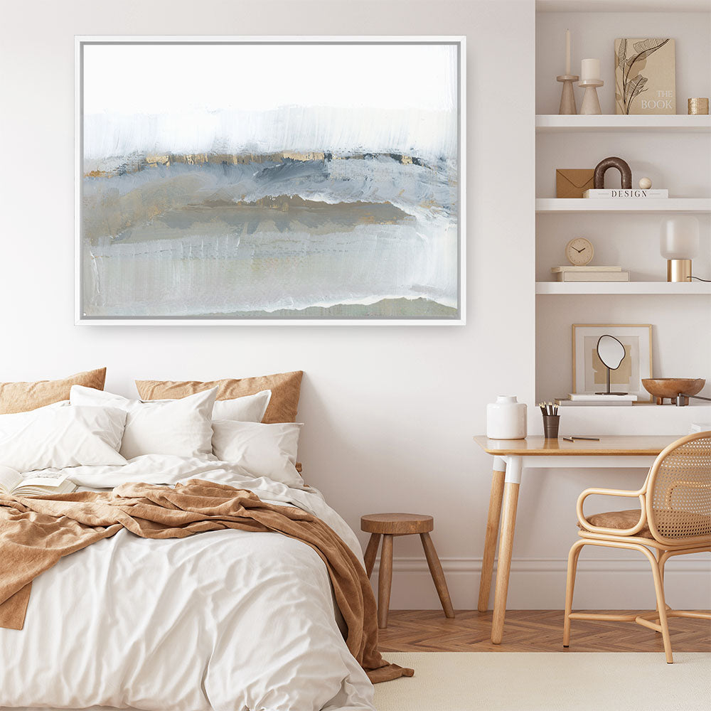Shop Icy Snow II Canvas Print a painted abstract themed framed canvas wall art print from The Print Emporium artwork collection - Buy Australian made fine art painting style stretched canvas prints for the home and your interior decor space, TPE-PC-WZ028-CA-35X46-NF