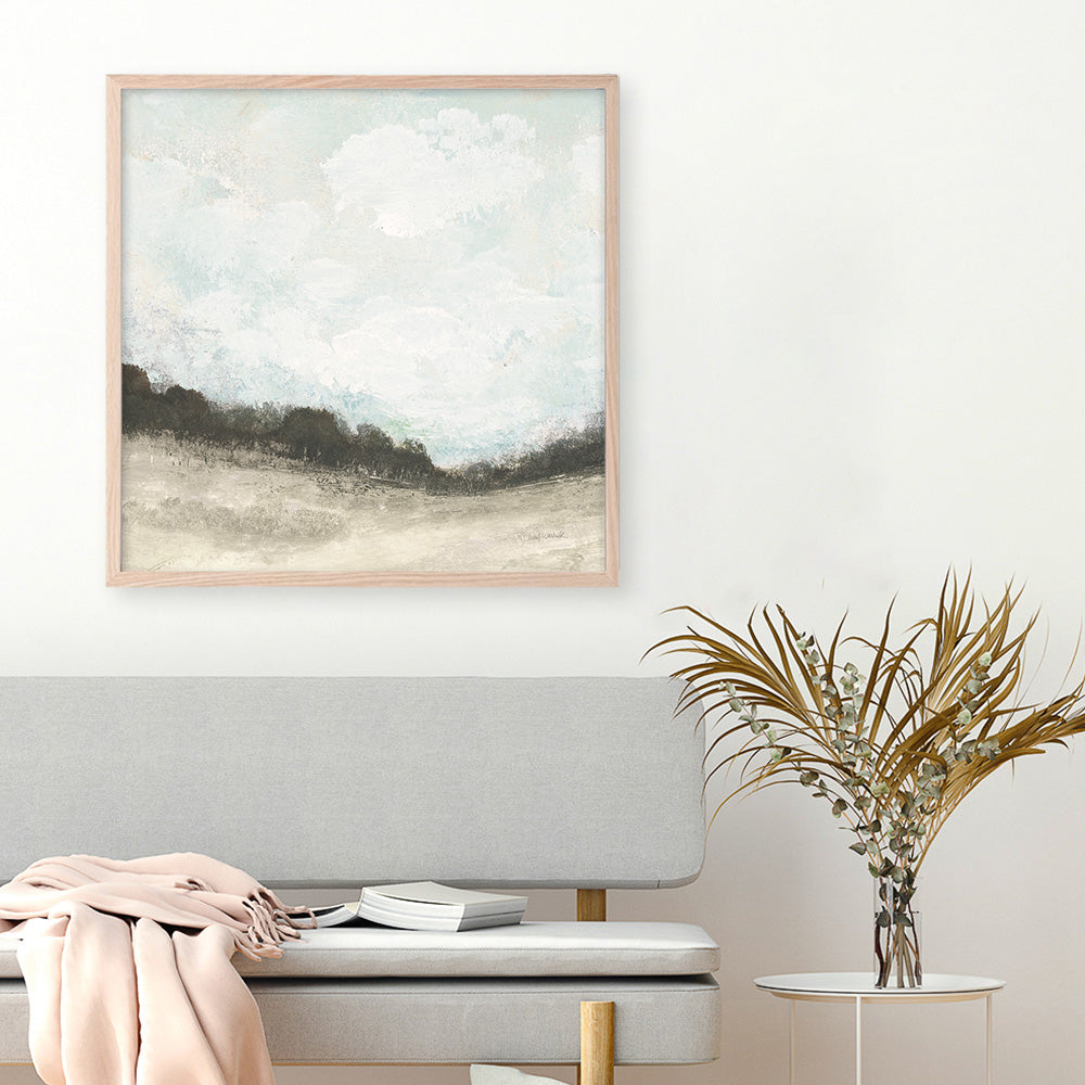 Shop In the Field Square II Neutral (Square) Art Print a painted abstract themed wall art print from The Print Emporium wall artwork collection - Buy Australian made fine art painting style poster and framed prints for the home and your interior decor room, TPE-WA-60611-AP