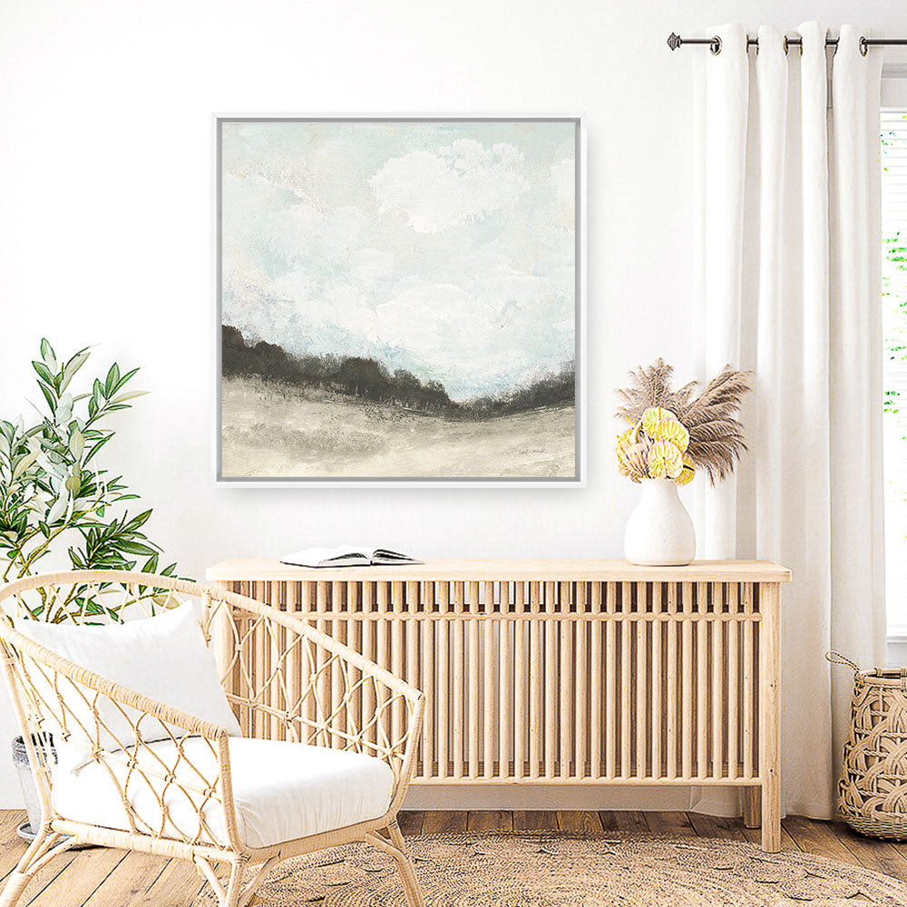 Shop In the Field Square II Neutral (Square) Canvas Print a painted abstract themed framed canvas wall art print from The Print Emporium artwork collection - Buy Australian made fine art painting style stretched canvas prints for the home and your interior decor space, TPE-WA-60611-CA-40X40-NF