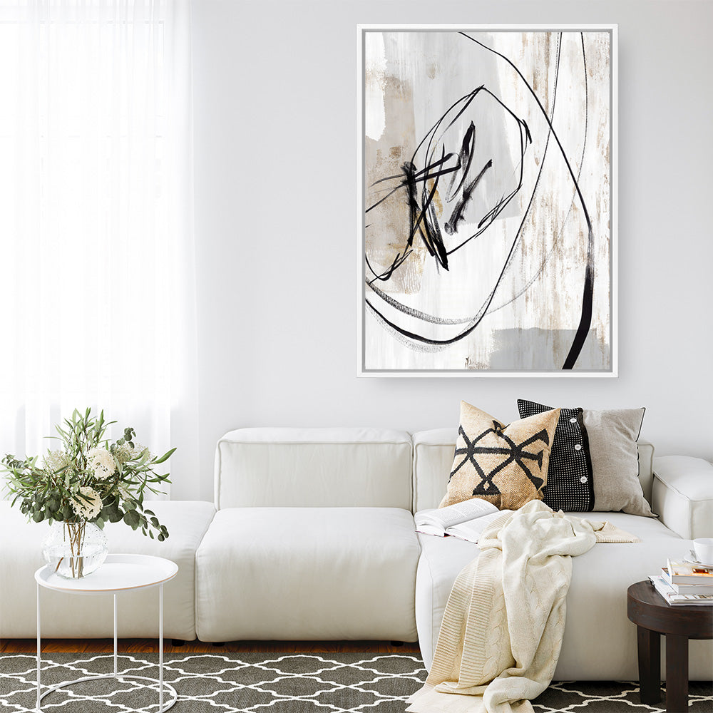 Shop Indentation I Canvas Print a painted abstract themed framed canvas wall art print from The Print Emporium artwork collection - Buy Australian made fine art painting style stretched canvas prints for the home and your interior decor space, TPE-PC-PG716-CA-35X46-NF