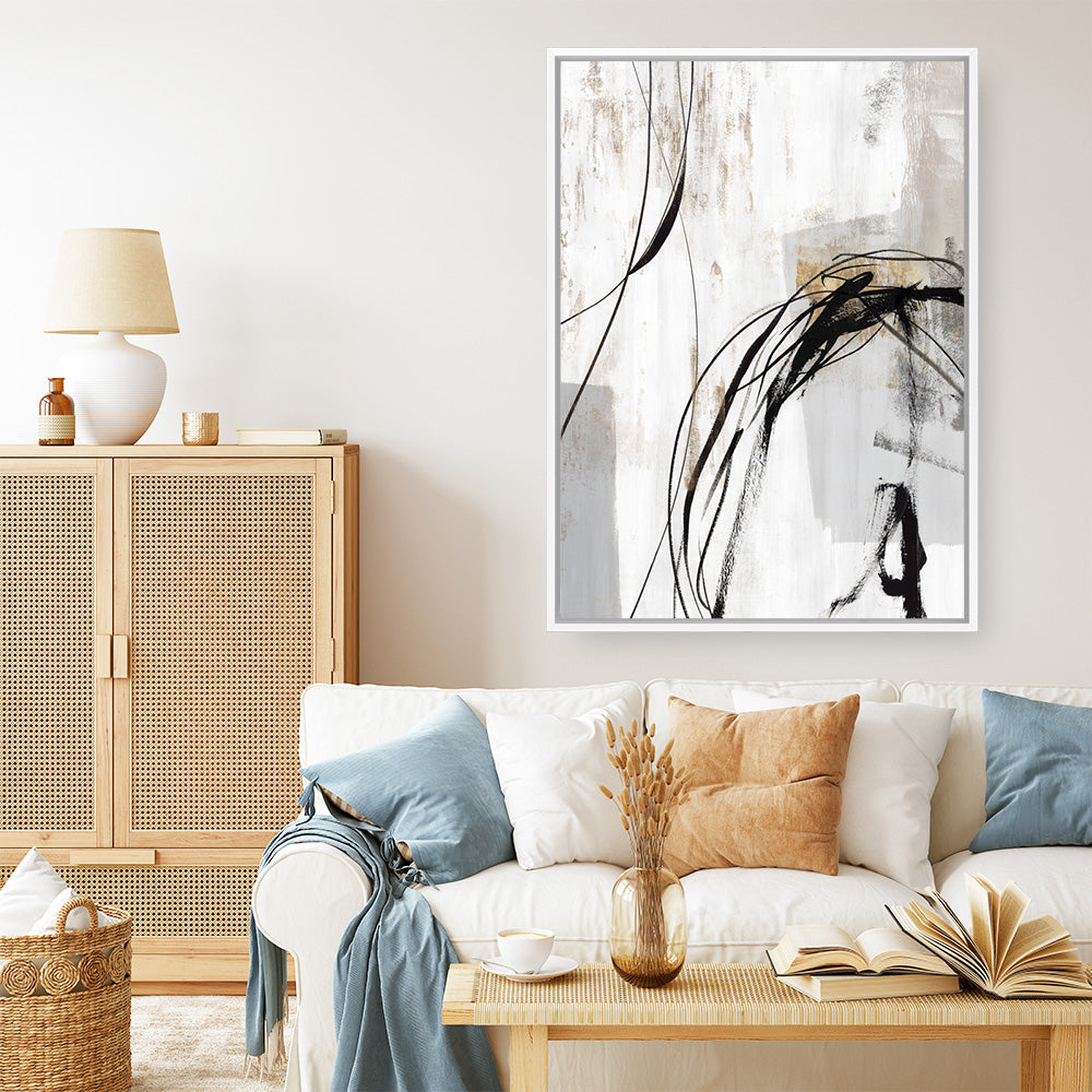 Shop Indentation II Canvas Print a painted abstract themed framed canvas wall art print from The Print Emporium artwork collection - Buy Australian made fine art painting style stretched canvas prints for the home and your interior decor space, TPE-PC-PG717-CA-35X46-NF