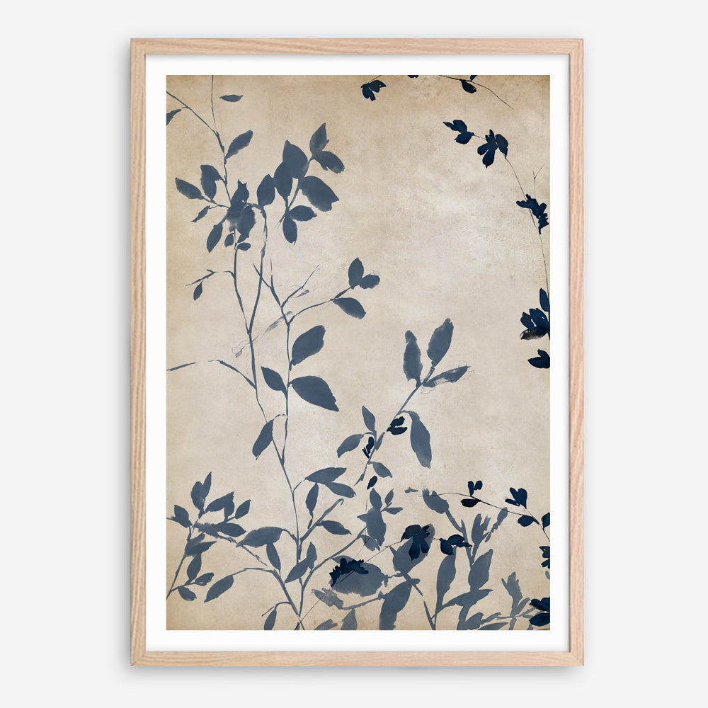 Shop Indigo Leaves Touch I Art Print a painted abstract themed wall art print from The Print Emporium wall artwork collection - Buy Australian made fine art painting style poster and framed prints for the home and your interior decor room, TPE-PC-EZ861-AP