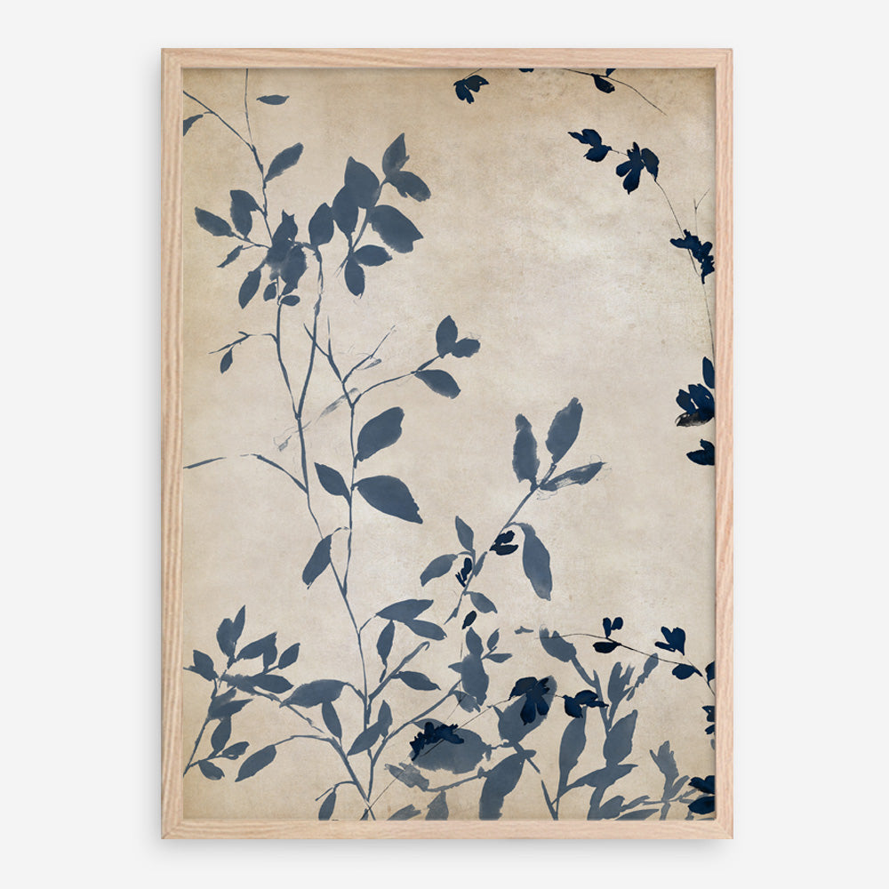 Shop Indigo Leaves Touch I Art Print a painted abstract themed wall art print from The Print Emporium wall artwork collection - Buy Australian made fine art painting style poster and framed prints for the home and your interior decor room, TPE-PC-EZ861-AP