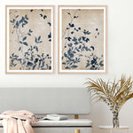 Shop Indigo Leaves Touch I Art Print a painted abstract themed wall art print from The Print Emporium wall artwork collection - Buy Australian made fine art painting style poster and framed prints for the home and your interior decor room, TPE-PC-EZ861-AP