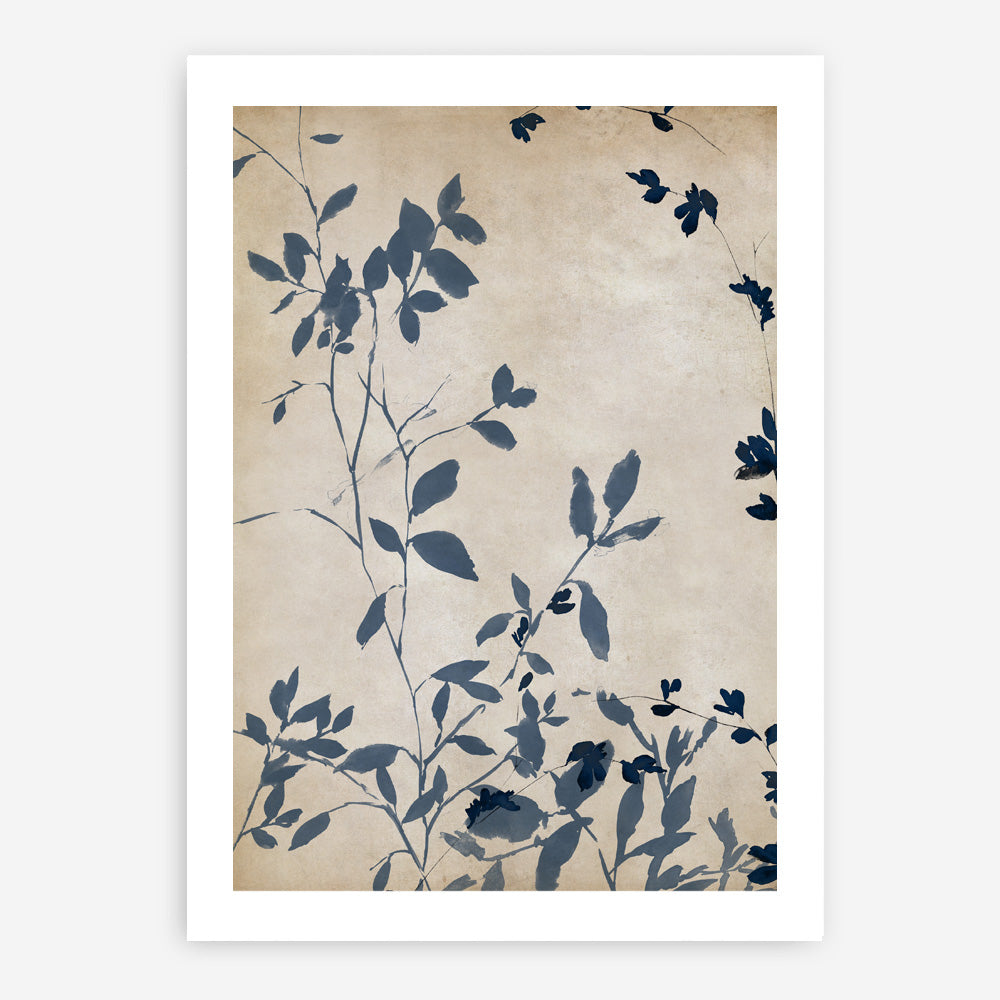 Shop Indigo Leaves Touch I Art Print a painted abstract themed wall art print from The Print Emporium wall artwork collection - Buy Australian made fine art painting style poster and framed prints for the home and your interior decor room, TPE-PC-EZ861-AP