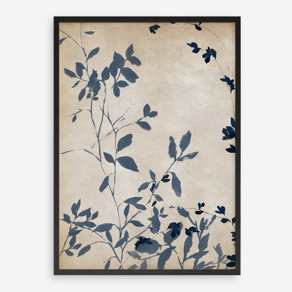 Shop Indigo Leaves Touch I Art Print a painted abstract themed wall art print from The Print Emporium wall artwork collection - Buy Australian made fine art painting style poster and framed prints for the home and your interior decor room, TPE-PC-EZ861-AP