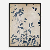 Shop Indigo Leaves Touch I Art Print a painted abstract themed wall art print from The Print Emporium wall artwork collection - Buy Australian made fine art painting style poster and framed prints for the home and your interior decor room, TPE-PC-EZ861-AP