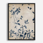 Shop Indigo Leaves Touch I Canvas Print a painted abstract themed framed canvas wall art print from The Print Emporium artwork collection - Buy Australian made fine art painting style stretched canvas prints for the home and your interior decor space, TPE-PC-EZ861-CA-35X46-NF