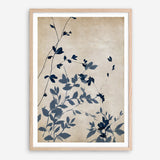 Shop Indigo Leaves Touch II Art Print a painted abstract themed wall art print from The Print Emporium wall artwork collection - Buy Australian made fine art painting style poster and framed prints for the home and your interior decor room, TPE-PC-EZ862-AP