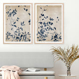Shop Indigo Leaves Touch II Art Print a painted abstract themed wall art print from The Print Emporium wall artwork collection - Buy Australian made fine art painting style poster and framed prints for the home and your interior decor room, TPE-PC-EZ862-AP