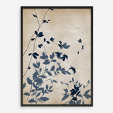 Shop Indigo Leaves Touch II Art Print a painted abstract themed wall art print from The Print Emporium wall artwork collection - Buy Australian made fine art painting style poster and framed prints for the home and your interior decor room, TPE-PC-EZ862-AP