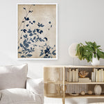 Shop Indigo Leaves Touch II Art Print a painted abstract themed wall art print from The Print Emporium wall artwork collection - Buy Australian made fine art painting style poster and framed prints for the home and your interior decor room, TPE-PC-EZ862-AP
