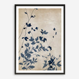 Shop Indigo Leaves Touch II Art Print a painted abstract themed wall art print from The Print Emporium wall artwork collection - Buy Australian made fine art painting style poster and framed prints for the home and your interior decor room, TPE-PC-EZ862-AP