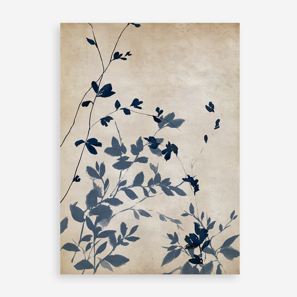 Shop Indigo Leaves Touch II Art Print a painted abstract themed wall art print from The Print Emporium wall artwork collection - Buy Australian made fine art painting style poster and framed prints for the home and your interior decor room, TPE-PC-EZ862-AP
