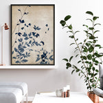 Shop Indigo Leaves Touch II Art Print a painted abstract themed wall art print from The Print Emporium wall artwork collection - Buy Australian made fine art painting style poster and framed prints for the home and your interior decor room, TPE-PC-EZ862-AP
