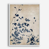 Shop Indigo Leaves Touch II Canvas Print a painted abstract themed framed canvas wall art print from The Print Emporium artwork collection - Buy Australian made fine art painting style stretched canvas prints for the home and your interior decor space, TPE-PC-EZ862-CA-35X46-NF