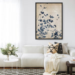 Shop Indigo Leaves Touch II Canvas Print a painted abstract themed framed canvas wall art print from The Print Emporium artwork collection - Buy Australian made fine art painting style stretched canvas prints for the home and your interior decor space, TPE-PC-EZ862-CA-35X46-NF