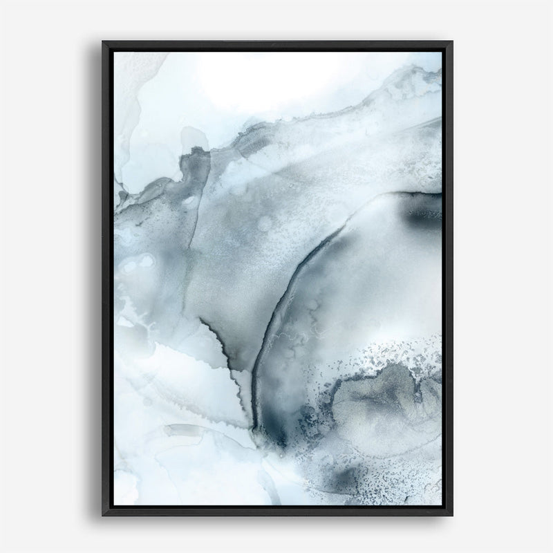 Shop Indigo Mint Bubbles II Indigo Version Canvas Print a painted abstract themed framed canvas wall art print from The Print Emporium artwork collection - Buy Australian made fine art painting style stretched canvas prints for the home and your interior decor space, TPE-PC-PG314-CA-35X46-NF