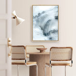 Shop Indigo Mint Bubbles II Indigo Version Canvas Print a painted abstract themed framed canvas wall art print from The Print Emporium artwork collection - Buy Australian made fine art painting style stretched canvas prints for the home and your interior decor space, TPE-PC-PG314-CA-35X46-NF