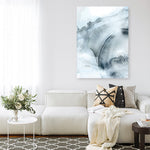 Shop Indigo Mint Bubbles II Indigo Version Canvas Print a painted abstract themed framed canvas wall art print from The Print Emporium artwork collection - Buy Australian made fine art painting style stretched canvas prints for the home and your interior decor space, TPE-PC-PG314-CA-35X46-NF