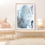 Shop Indigo Mint Bubbles III Indigo Version Art Print a painted abstract themed wall art print from The Print Emporium wall artwork collection - Buy Australian made fine art painting style poster and framed prints for the home and your interior decor room, TPE-PC-PG315-AP