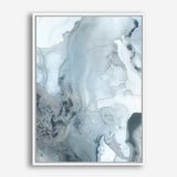 Shop Indigo Mint Bubbles III Indigo Version Canvas Print a painted abstract themed framed canvas wall art print from The Print Emporium artwork collection - Buy Australian made fine art painting style stretched canvas prints for the home and your interior decor space, TPE-PC-PG315-CA-35X46-NF