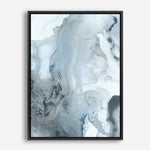Shop Indigo Mint Bubbles III Indigo Version Canvas Print a painted abstract themed framed canvas wall art print from The Print Emporium artwork collection - Buy Australian made fine art painting style stretched canvas prints for the home and your interior decor space, TPE-PC-PG315-CA-35X46-NF