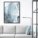 Shop Indigo Mint Bubbles III Indigo Version Canvas Print a painted abstract themed framed canvas wall art print from The Print Emporium artwork collection - Buy Australian made fine art painting style stretched canvas prints for the home and your interior decor space, TPE-PC-PG315-CA-35X46-NF