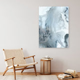 Shop Indigo Mint Bubbles III Indigo Version Canvas Print a painted abstract themed framed canvas wall art print from The Print Emporium artwork collection - Buy Australian made fine art painting style stretched canvas prints for the home and your interior decor space, TPE-PC-PG315-CA-35X46-NF
