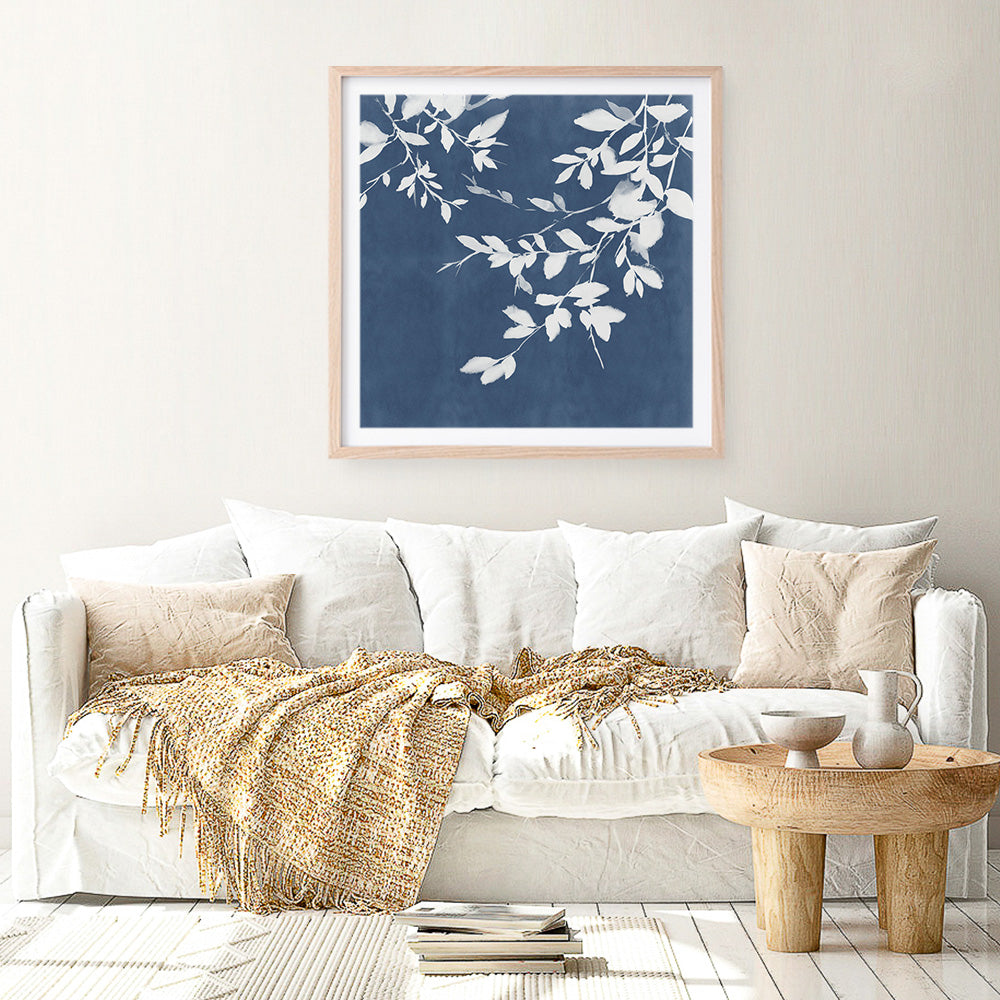 Shop Indigo Sky I (Square) Art Print a painted abstract themed wall art print from The Print Emporium wall artwork collection - Buy Australian made fine art painting style poster and framed prints for the home and your interior decor room, TPE-PC-EZ872-AP