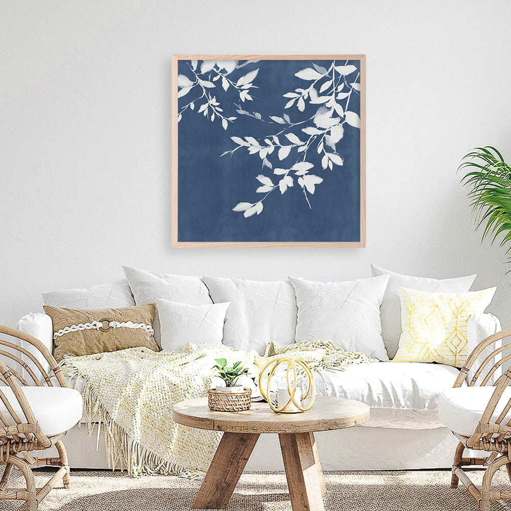 Shop Indigo Sky I (Square) Art Print a painted abstract themed wall art print from The Print Emporium wall artwork collection - Buy Australian made fine art painting style poster and framed prints for the home and your interior decor room, TPE-PC-EZ872-AP