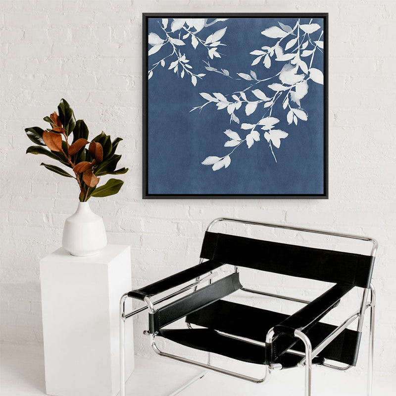 Shop Indigo Sky I (Square) Canvas Print a painted abstract themed framed canvas wall art print from The Print Emporium artwork collection - Buy Australian made fine art painting style stretched canvas prints for the home and your interior decor space, TPE-PC-EZ872-CA-40X40-NF