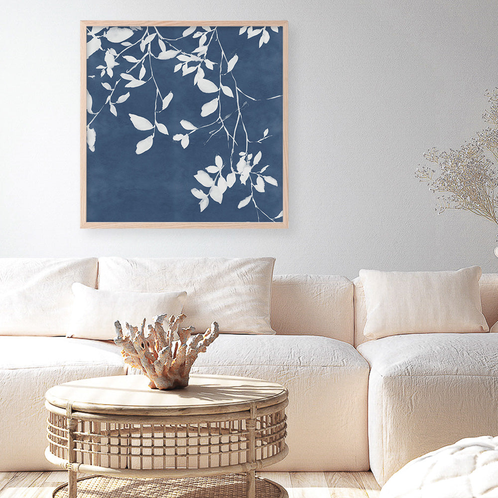 Shop Indigo Sky II (Square) Art Print a painted abstract themed wall art print from The Print Emporium wall artwork collection - Buy Australian made fine art painting style poster and framed prints for the home and your interior decor room, TPE-PC-EZ873-AP
