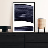 Shop Indigo Swerve II Art Print a painted abstract themed wall art print from The Print Emporium wall artwork collection - Buy Australian made fine art painting style poster and framed prints for the home and your interior decor room, TPE-PC-IH104-AP