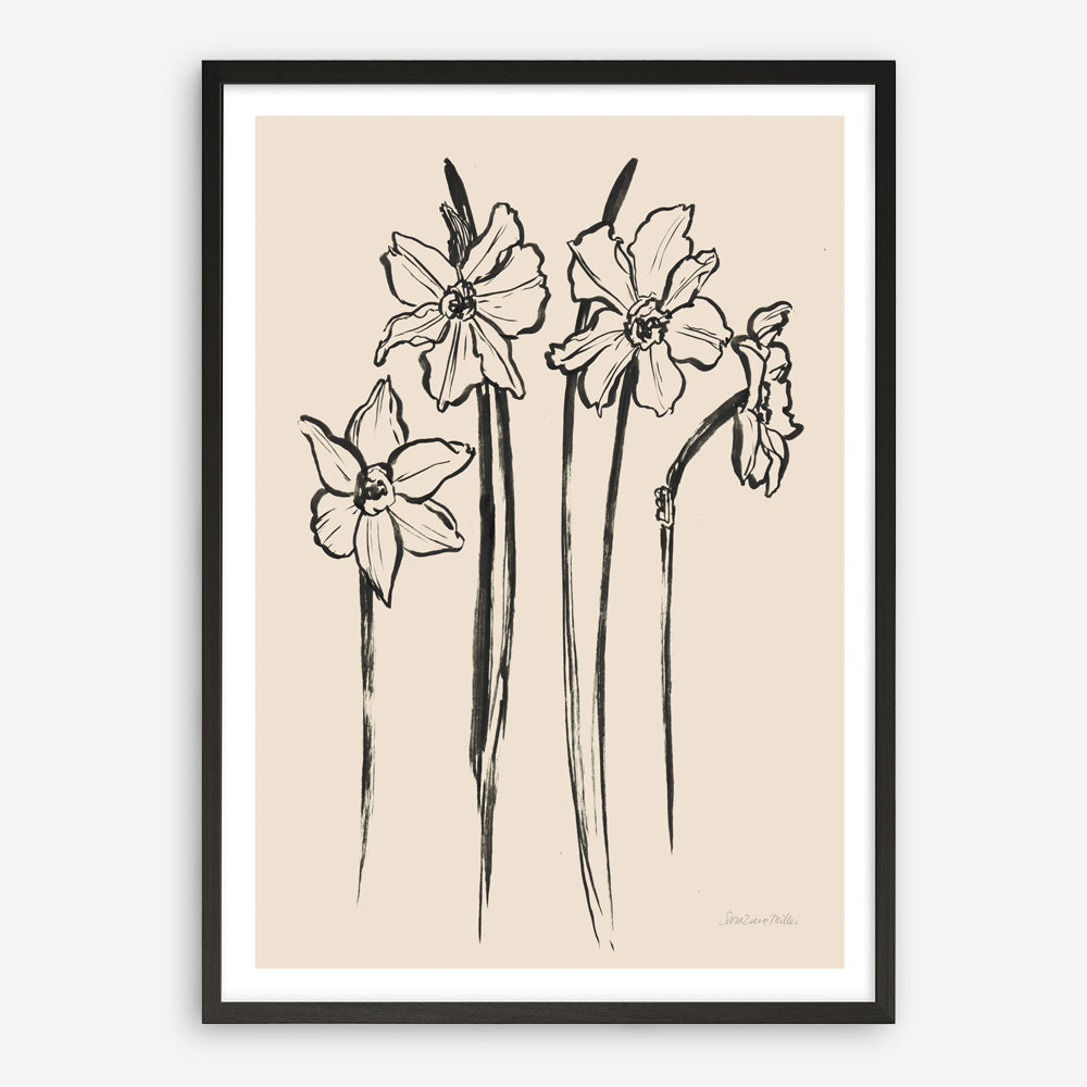 Shop Ink Sketch Daffodils Art Print a floral themed painted wall art print from The Print Emporium wall artwork collection - Buy Australian made fine art painting style poster and framed prints for the home and your interior decor room, TPE-WA-74431-AP