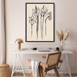 Shop Ink Sketch Daffodils Canvas Print a floral themed painted framed canvas wall art print from The Print Emporium artwork collection - Buy Australian made fine art painting style stretched canvas prints for the home and your interior decor space, TPE-WA-74431-CA-35X46-NF