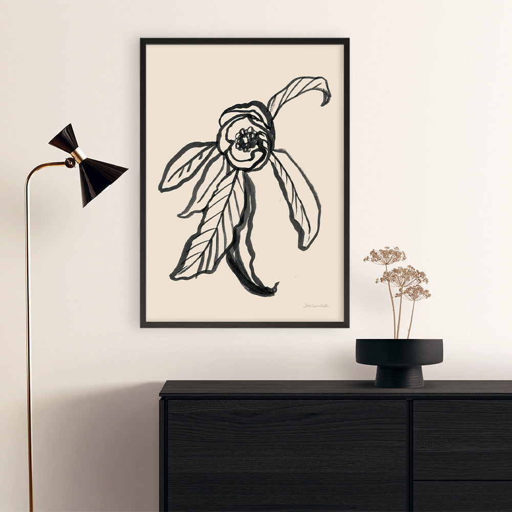 Shop Ink Sketch Flower Art Print a floral themed painted wall art print from The Print Emporium wall artwork collection - Buy Australian made fine art painting style poster and framed prints for the home and your interior decor room, TPE-WA-74430-AP